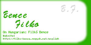 bence filko business card